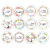 12PCs Easter Stickers Gift Gift Label Sealing Decoration Reusable Adhesive Sticker Party Decoration