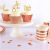 Cross-Border New Arrival Golden Love Bridetobe Diamond Ring Cake Decorative Flag Wedding Party Dessert Bar Decoration