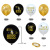 Hot Sale Happy Retirement Retirement Party Decoration Black Gold Dusting Powder Hanging Flag Rubber Balloons Package