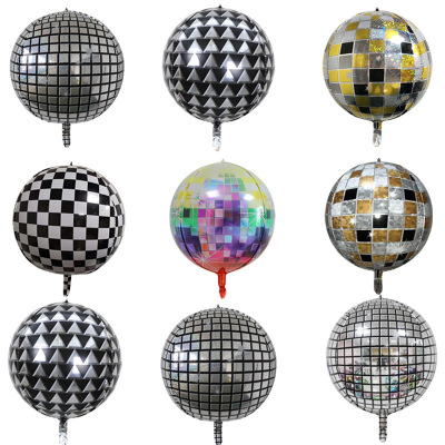 22-Inch Laser Disco 4D Ball Birthday Party Decoration Aluminum Film Balloon Bar Mall Opening Event Layout