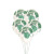 Cross-Border Hot Sale 12-Inch Transparent Green Turtle Leaf Balloon Latex Printing Leaf Balloon Summer Theme Party Decoration