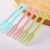 Fruit Fork Set Fruit Toothpick Disposable Plastic Two-Tooth Household Fruit Cake Dessert Fork Dessert Small Fork