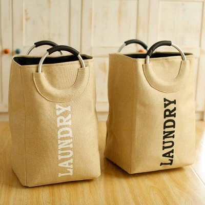 Foreign Trade Wholesale Nordic Thickened Foldable Storage Bucket Fabric Laundry Basket Toy Sundries Storage Basket Laundry Baskets