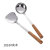 Stainless Steel Spatula Soup Spoon Set Kitchenware Kitchen Supplies Solid Wood Handle Shovel Food Cooking Spatula Set