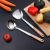 Stainless Steel Spatula Soup Spoon Set Kitchenware Kitchen Supplies Solid Wood Handle Shovel Food Cooking Spatula Set
