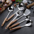 Stainless Steel Kitchenware Six-Piece Set Ladel Colander Household Kitchenware Set Anti-Scald Spatula with a Wooden Handle Ladel Cooking Tools