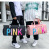  Arrival Colorful Sequins Pink Sports Style with Letters Travel Bag Outdoor Fitness Dry Wet Separation Buggy Bag