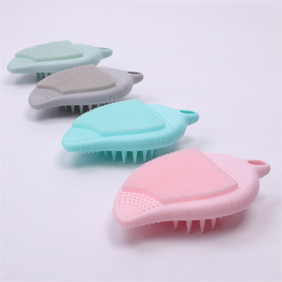 Silicone Face Wash Shampoo Brush Blackhead Removal Shampoo Massage Brush Bath Brush Nose Wash Hair Children Shampoo Soft Brush