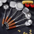 304 Stainless Steel Rosewood Kitchen Spatula Spatula Soup Spoon and Strainer Cooking Spoon and Shovel Suit Factory Wholesale