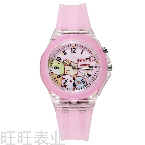 Cartoon Children Watch Corner Biological Watch Luminous Led Watch Female Student Watch Kids Quartz Watch Wholesale