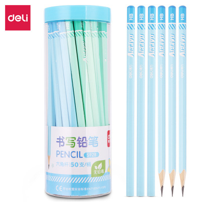 Deli Bottled Pencil S928 S929 Primary School Student HB Pencil 2B Pencil Hexagonal Pencil Drawing Pencil