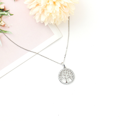 Non-Fading Lucky Tree Necklace Female Summer Ins Hip Hop Cold Style Neutral Pendant Sweater Chain Neck Accessories Wholesale