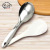 Hotel Household Radian Deepening Mirror Polished Stainless Steel Rice Spoon White Plastic Non-Stick Spoon Anti-Scald Drop-Resistant Thickened