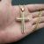 Europe and America Cross Border Popular Religious Ornament Titanium Steel Gold-Plated Diamond Cross Pendant Necklace