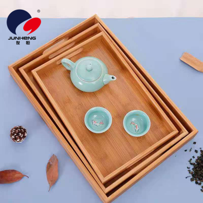 Bamboo Tea-Tray Sets of Three Household Rectangular Tray Household Water Tray Tea Table Tea Table Tea Tray Dessert Fruit Plate