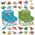Fashion Play Compatible with Lego Dinosaur Animals and Insects Blind Bag Assembled Building Blocks Baseboard Children's Creative Model Blind Box Toy