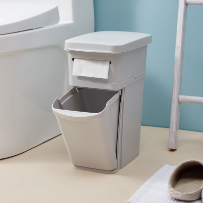 New Plastic Storage Box Storage Bucket Bathroom Sanitary Supplies Organizing Box Household Toilet Convenient Storage Box