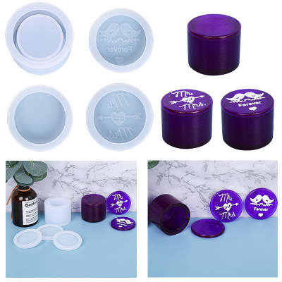 Happy Epoxy Mold Couple Ring Box Mold Amazon Hot Sale Candle Handmade Soap
