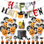 New Halloween Balloon Cake Inserting Card Hanging Flag Banner Set Halloween Pumpkin Zombie Skull Party Decoration