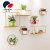 Nordic Wall Shelf Background Wall Decoration Shelf Living Room Partition Bookshelf Wall Succulent Flower Stand Iron Wall Hanging