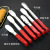 Non-Magnetic Red Sealant Clip Brightening Anti-Scald Stainless Steel Food Tong Made of Silica Gel Sanding Food Clip Self-Service Pliers Bread Clip