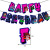 Friday Night Funk Birthday Party Banner Hanging Flag Balloon Cake Insert Set Friday Night Funking