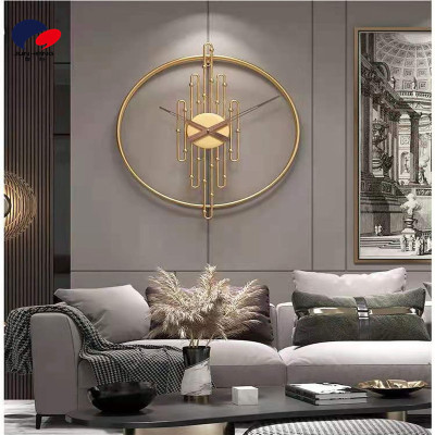 High-End Living Room Personalized Creative Minimalist Clock Fashion Mute Wall Art Clock Modern Simple and Light Luxury Wall Clock