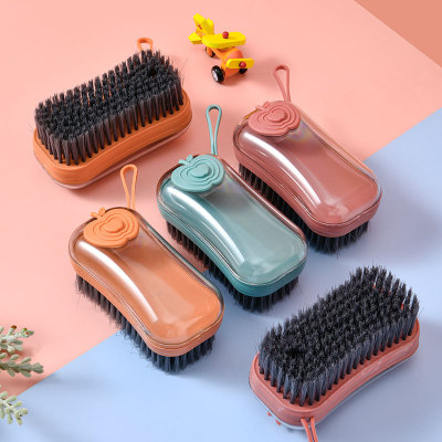 Aijie Automatic Liquid Adding Clothes Cleaning Brush Plastic Brush Clothes Household Minimalist Shoes Cleaning Scrubbing Brush Liquid Adding Soft Brush