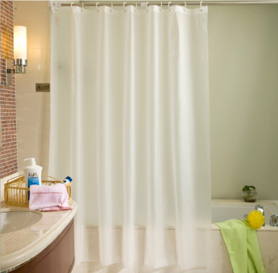 Cross-Border Spot PEVA Transparent Bath Curtain Environmental Protection White Frosted Thickness Waterproof Curtain Amazon Factory Supply