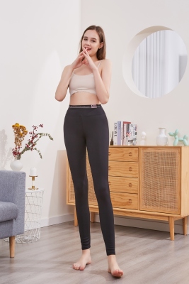 2021 Autumn and Winter New Fleece-Lined Nylon Weight Loss Pants High Waist Slimming Track Pants High Elastic Barbie Age-Reducing Pants Women
