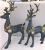 Creative Resin European Blue Deer Deer Tong Coupled Deer Home Decoration Ornaments Wedding Gift Present Wholesale