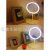 Makeup Mirror Desktop Led with Light Reticle Red Dressing Girl Douyin Dormitory Convenient Ins Princess Mirror