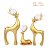 Resin Crafts European Style Three Fortune Deer Ornaments Creative Living Room TV Cabinet Home Decorations