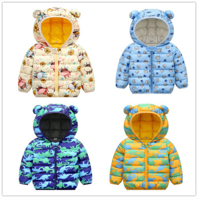 Children's Clothing 2021 Spring, Autumn and Winter New Cartoon Children's down and Wadded Jacket Children's Cotton-Padded Clothes Boys' Girls Short Coat