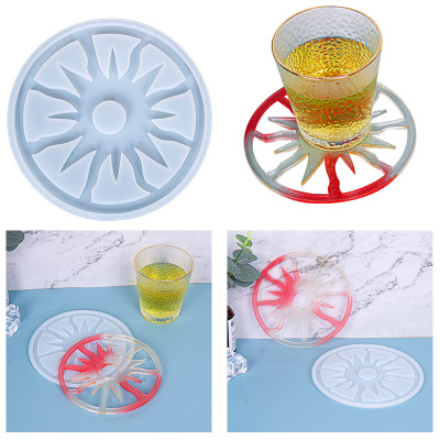 Elation Epoxy Mold Sun Coaster Silicone Mold Amazon Hot Sale Candle Handmade Soap