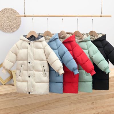 Cross-Border 2020 Winter Clothing Children's down and Wadded Jacket Boys and Girls Mid-Length Cotton-Padded Jacket Small and Medium Children's Cotton-Padded Coat Baby Coat Tide