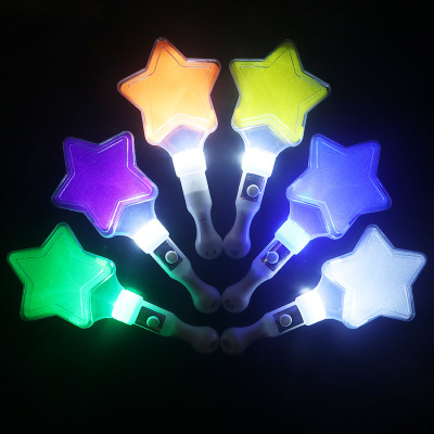 Luminous Five-Pointed Star Flash Five-Pointed Star Stick Light Stick Led Star Stick Concert Cheering Props Wholesale