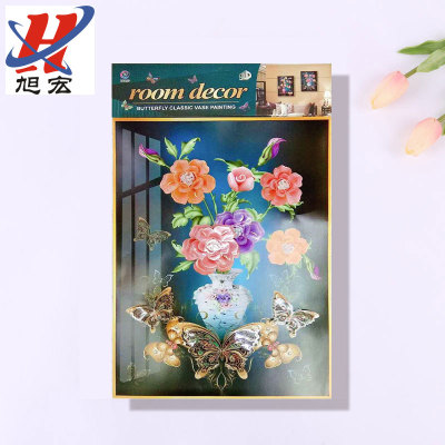 Etc Three-Dimensional Flower Pot Photo Frame Vase Three-Dimensional Wall Sticker 5D Space Sense Bedroom and Living Room 