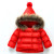 Cross-Border Children's Clothing Foreign Trade Winter Cotton Dress New Korean Style Small and Medium Boys and Girls Real Fur Collar Hand Plug Cotton-Padded Coat