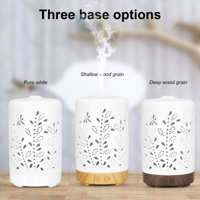 Butterfly and Grass Ceramic Aromatherapy Humidifier Colorful Night Lamp Ultrasonic Aroma Diffuser Ultrasonic Essential Oil Diffuser