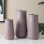 Modern Minimalist Morandi Candy Pink Purple Blue Green Yellow Red Ceramic Flower Bottle Pot Decoration Square round Three-Piece Set