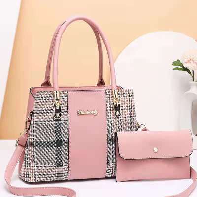 New Products in Stock Direct Supply Solid Color Mother and Child Bag Simple Retro Style Portable Messenger Bag Horizontal Square Bag Wholesale