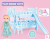 Children's Girls Playing House Toy Bed Princess Bed Doll Toy Shaker Double Bed Mosquito Net Bed Simulation Crib