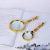 New Fashion Gold-Plated Straight Handle Magnifying Glass Personalized Handheld Elderly Reading Glasses Gift Magnifying Glass Factory Wholesale