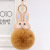 New Wish Cute Bunny Fur Ball Keychain Artificial Fur Fashion Women's Bag Plush Bag Pendant Gift