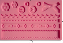 Bow Button Sugar Art Embossed Pad Silica Gel Pad