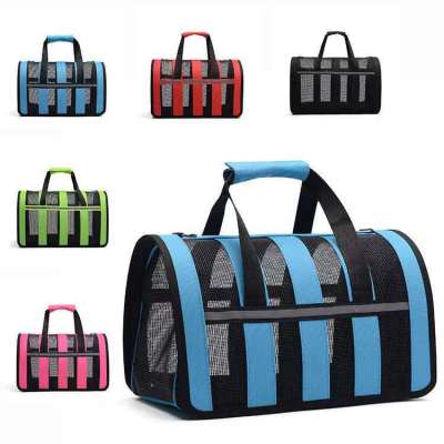 Mesh Breathable Pet Bag Go out Portable Tote Dog Cat Travel One Shoulder Folding Pet Bag