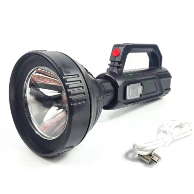 New High-Power Strong Light Portable Searchlight USB Rechargeable Flashlight Outdoor Fishing Lamp Patrol Flashlight Wholesale