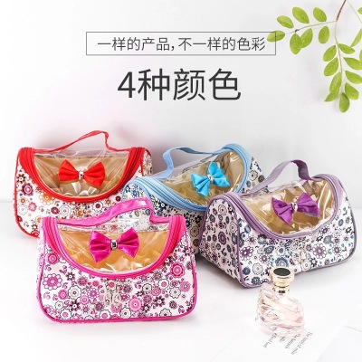 Bowknot Portable Travel Storage Bag Girl Heart Cute Portable Cosmetics Bag Toiletries Bag Cosmetic Bag Portable