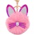 Cat Ears Beard Plush Doll Keychain Pendant Sequined Ears Christmas Women's Bag Mobile Phone Accessories
